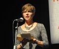 Amanda Hill announcing the winner of the Grishko Award for Best Independent Company