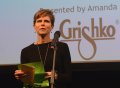Amanda Hill of Grishko announcing the Award for Best Female Dancer