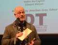 Jonathan Gray - Editor of Dancing Times announcing the Award for Best Male Dancer