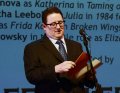 Lee McLernon announcing the winner of Outstanding Female Performance (Classical)