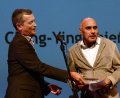 Mark Skipper DL with the award to Akram Khans Ching-Ying Chien for Until the Lions