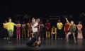 Tommy Hodgkins, Chris Hicks, Alex Henderson, Rachel Harrison and Ethan Nott with members of the company